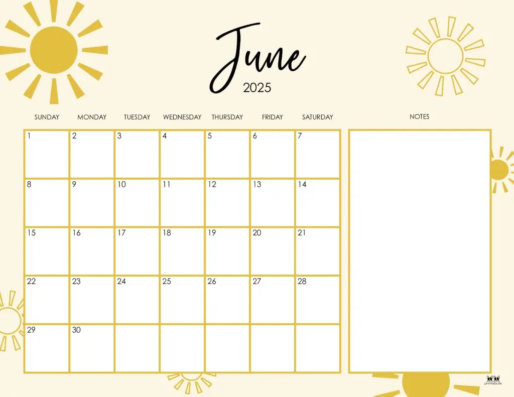 Upcoming Events and Holidays in June 2025 Calendar image 1