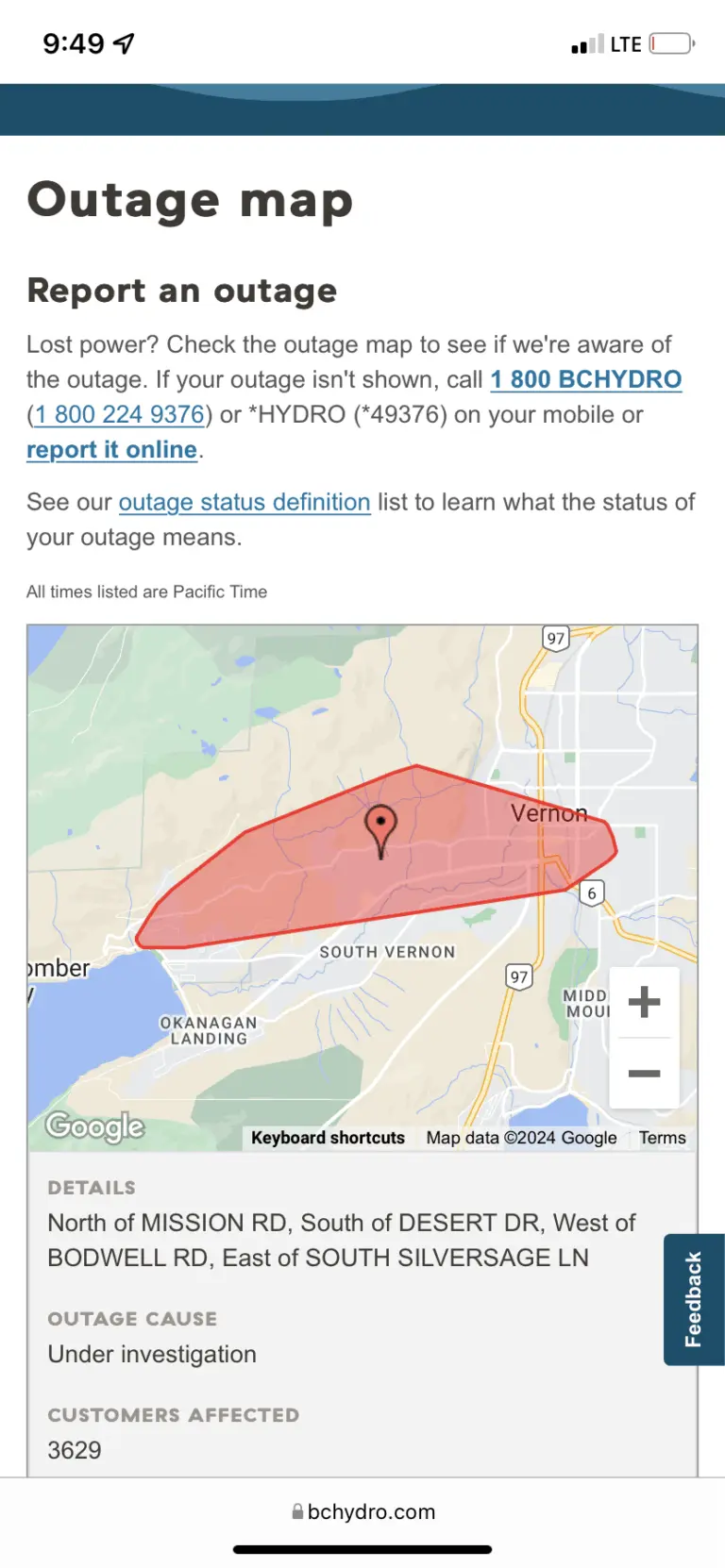 Significant Power Outage Hits Vernon: What You Need to Know