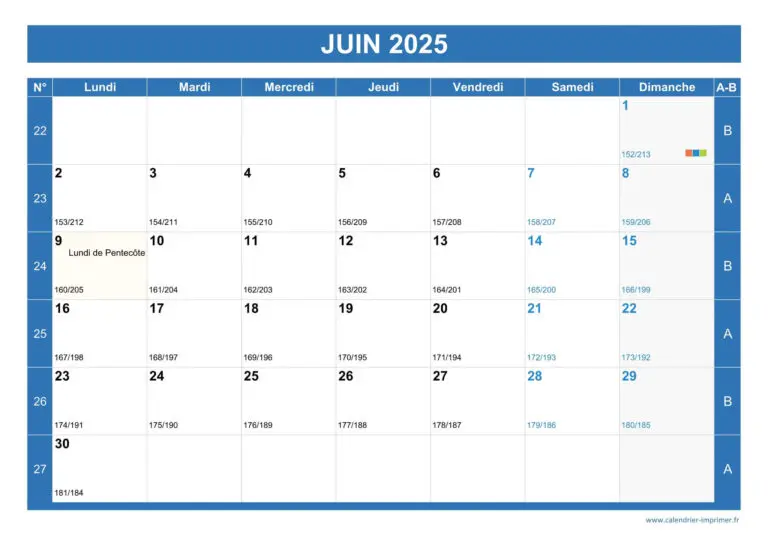 Calendrier Juin 2025: Événements à Venir