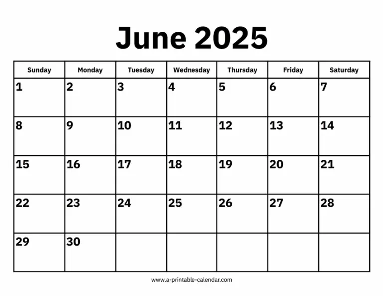 Calendrier de juin 2025 : Événements et Jours Fériés