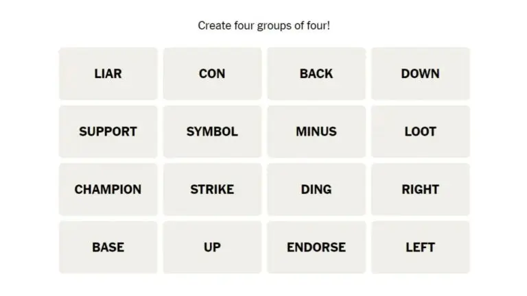 Hints for NYT Connections Puzzle – July 26 Edition