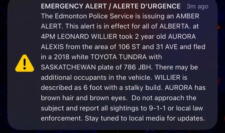 The Recent Amber Alert in Edmonton: What You Need to Know