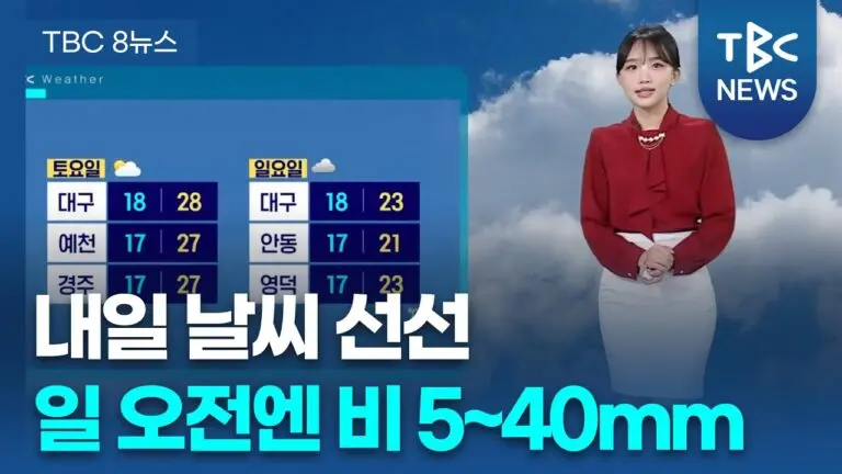 내일 날씨 예보: 오늘의 기상 정보를 요약하다