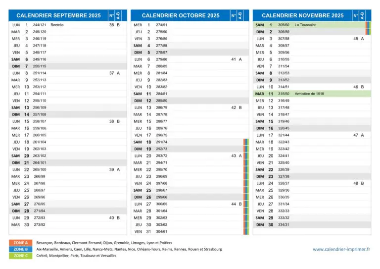 Calendrier de Septembre 2025 : Ce que Vous Devez Savoir