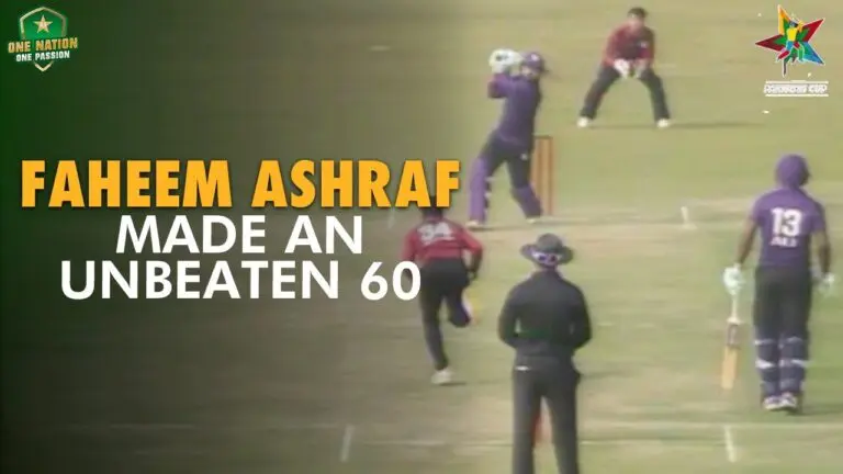 Faheem Ashraf: A Key Player in Pakistan’s Cricket Team