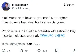 Nottm Forest and West Ham Clash in Premier League Showdown image 1
