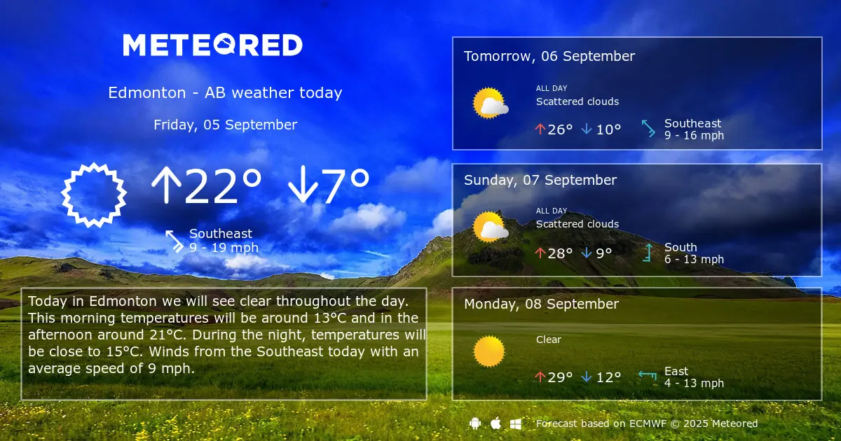 Météo actuelle et prévisions pour Edmonton image 1