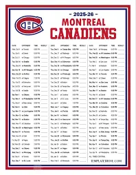 Calendrier des Canadiens de Montréal : 2023-2024