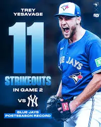 Record for Most Strikeouts in a Postseason Game image 1